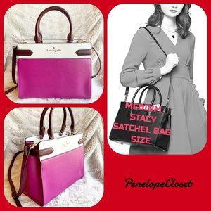 KATE SPADE STACI MEDIUM SATCHEL PINK MULTI